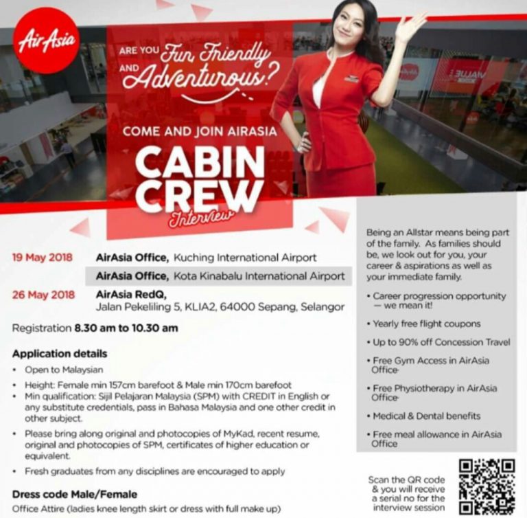 AirAsia Flight Attendant Recruitment May 2018 Essential Advisory Company