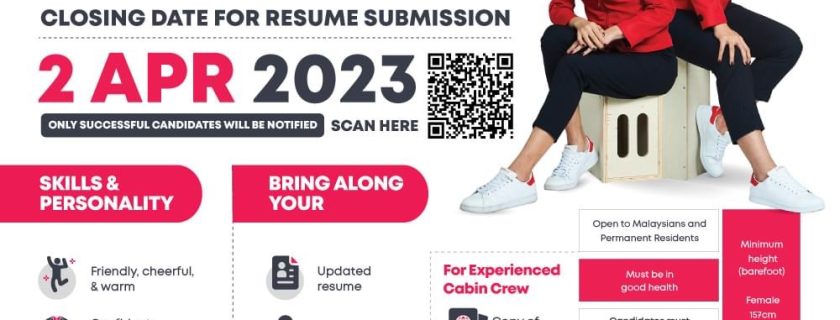 MYAirlines Flight Stewardess Recruitment- Apr 2023 (Online Application)
